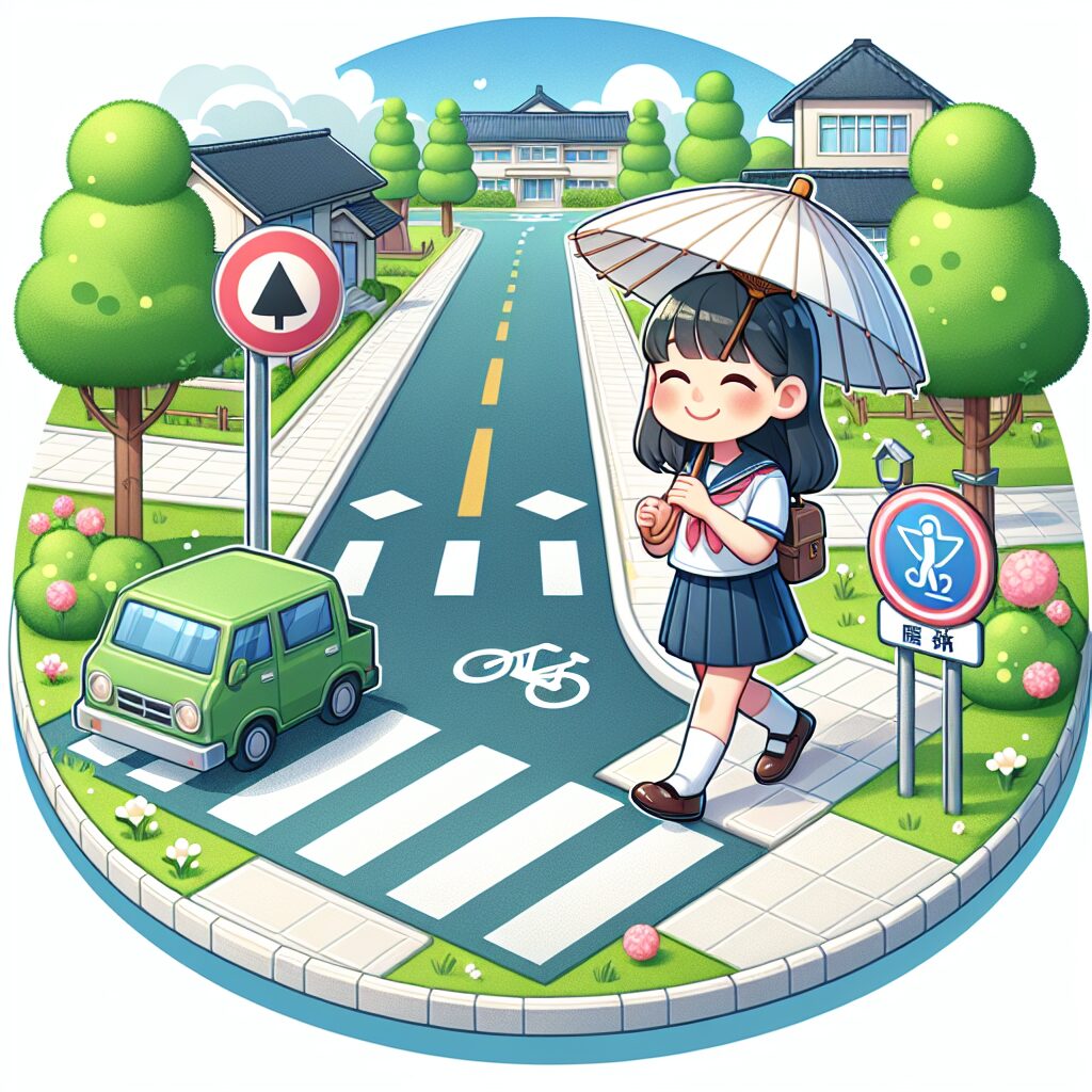 小学生と日傘：安全で快適な通学のために